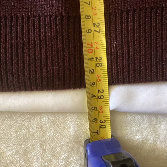 Men’s 2XL VIYELLA BURGUNGY 1/4 ZIP SWEATER WITH PATCHES ON SHOULDERS - Picture 7 of 8